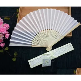 Fans Parasols Chinese Imitating Silk Hand Blank Fan For Bride S Guest Gifts 50 Pcs Per Package5587173 Drop Delivery Party Events Acces Dhebe