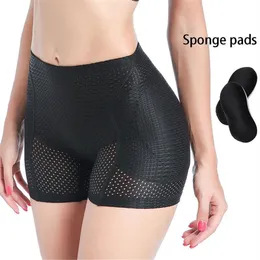 Women Mesh Breathable Buttocks Push up Hip Pad Fake Ass Boxer Lingerie Raises Butt Shaping Underwear Push up False Ass Panties Y20205S