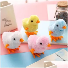 Wind-Up Toys Lovely Chicken Kids Toy Toddler Plush Chick Walking Clockwork Developmental Gift Drop Delivery Gifts Novelty Gag Dh2Y7