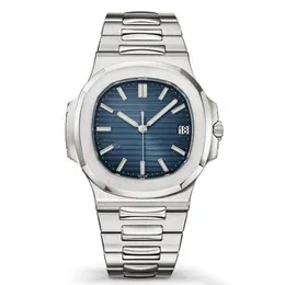 2020 novo relógio Nautilus masculino relógios de luxo automáticos 5711 pulseira de prata azul inoxidável masculino mecânico orologio di lusso relógio de pulso294t