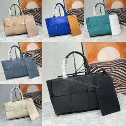 Women Arcos intreccio vävning på Tote Designer Bag Italy Brand Läder Shopping Handväskor Lady Large Capacity Basket Totes Handbag Coin Purse Luxuriska väskor R95i#