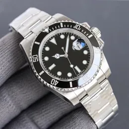 Relógio masculino 41mm, vidro safira, bloqueio deslizante, cerâmica mecânica automática, verde, preto, relógios completos, aço inoxidável, à prova d'água, swimm284q