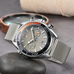 2023 Omeg мужские роскошные кварцевые часы функции могут работать мода для отдыха пять игл многофункциональный календарь водонепроницаемый St306h