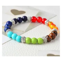 Beaded 7 Chakras Bracelet Strands Reiki Healing Ncing Round Beads For Women And Men Drop Delivery Jewelry Bracelets Dhgarden Dhn7T