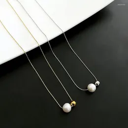 Chains Style Temperament Simple Shell Pearl Necklaces Pendant Clavicle Chain Light Luxury For Women Accessories