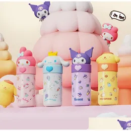 Tumblers 350ml 316 Stainst Steel Drintware Girl Kawaii Cinnamoroll مع كوب طباعة لطيف MTI