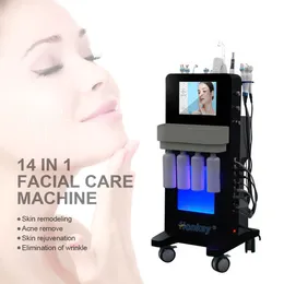 Ny 14 i 1 Microdermabrasion Aqua Peeling Hydro Oxygen Facial Diamond Dermabrasion Machine H2O2 HYDRA DERMABRASASION FACIAL MASKIN