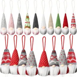 Zestaw 36 ozdób świątecznych ręcznie robione wiszące gnomy szwedzkie pluszowe gnomy santa elf dekoracje choinki skandynawskie elf świąteczne o