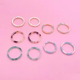 Band Rings 100Pc/Lot 17/18Mm Chic Colorf Transparent Resin Acrylic Rings Geometric Irregar Ring For Women Fashion Jewelry Gifts Drop D Dhe9C