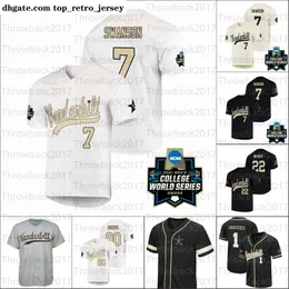 2021 NCAA Vanderbilt College Baseball Jerseys Commodores Jack Leiter JJ Bleday Cooper Austin Martin Dansby Swanson Tim Corbin CJ