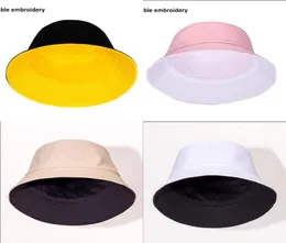 Whole Fashion Designer Letter Bucket Hat Mens Womens Foldable Caps Black Fisherman Beach Sun Visor Folding Man Bowler Cap4854036