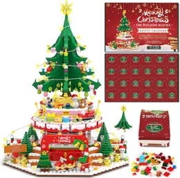 Advent kalender 2023 julparadis byggstenar set, 24 dagar 1814 stycken jul nedräkning kalender bygg leksaksuppsättning för barn adul