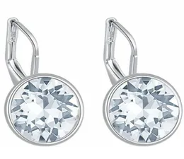 Fashion Jewelry Crystal from Elements 2018 New Dangle Drop Earrings For Women Bijouterie White Gold Plated 224673595355