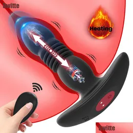 Massaggiatori per gambe Adt Masr vibratore telescopico maschio telecomando senza fili Butt plug anale dildo prostata per uomo consegna goccia salute B Dhnqx