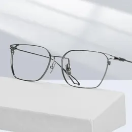 Okulary przeciwsłoneczne ramy tytanowe gabinet business rama dla mężczyzn vintage optyczne okulary na receptę męską markę projektu pełna krawędź krótkowzroczność