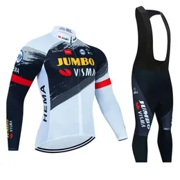 Cycling Jersey Sets Jumbo Visma Long Sleeve Mtb Bicycle Clothing Maillot Ropa Ciclismo Mans Bike Clothes 220929 Drop Delivery Sports O Dhfct