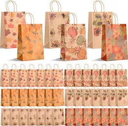 120 peças sacos de deleite de ação de graças obrigado sacos de presente sacos de papel a granel para lembrancinhas de festa