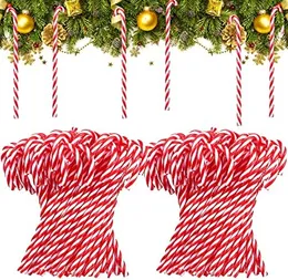 Boże Narodzenie plastikowe cukierki ozdobne ozdoby skręcona kula choinka wisząca dekoracje cukierki dekoracje trzciny cukrowej na świąteczne rzemiosło w pomieszczenia