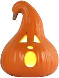 Halloween Pumpkin Lantern - Light Up Pumpkins med unik 3 -nivåer Design - Ljusad stor pumpa med vattentät ETL -certifierad sladdplugg a