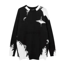 Kvinnors tröjor Retro College Style Korean Fashion Wild Sweater Woman Pullovers Nisch Högkvalitet Kontrasterande färgstygn Tröja Jackorl231004