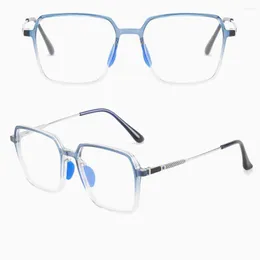 Okulary przeciwsłoneczne TR90 Lekkie i twarde ramy pełne kwadratowe okulary wielorakiejne soczewki Masowe okulary czytania 0,75 do 4