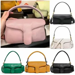 Designer tabby kudde 26 gelé 23 axelväska transparent kvinnor lyxhandväska läder crossbody kvinnor handväskor mode vit svart rosa messenger r k41w#