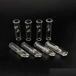 Smoking Pipes Cigarette Glass Filter Tip Holder Mouth Tips Flat For Hookahs Dry Herb Rolling Paper Tobacco Drop Delivery Home Garden Dhqw5