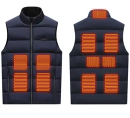 Nine zone intelligent heating vest for men and women with warm and constant temperature electric heating vest