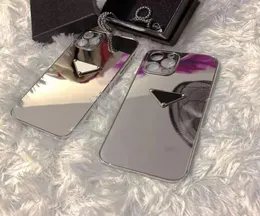 Designer Telefonfodral Mirror Surface Case for iPhone 14 Pro Max 13p 12 11 XS 8 Luxury Black Mönster Mens Phonecase stötsäker täckning5570450