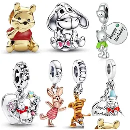 Shoe Parts Accessories 2023 New 925 Sterling Silver Pandora Charm Mini Bear Pig Pendant Jewelry Used For Bracelet Womens Drop Delivery Dhl1KAA188