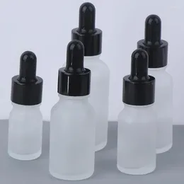 Storage Bottles Empty Lip Gloss Tubes Frosted Dropper Amber Glass Liquid For Essential Pipette Refillable