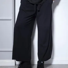 Herrenhose mit geradem Bein, Frühling und Herbst, klassisch, einfach, einfarbig, japanisch, lässig, alles locker, neun Punkte