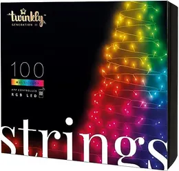 Strings u2013 App-gesteuerte LED-Weihnachtsbeleuchtung mit 400 RGB-LEDs in 16 Millionen Farben, 105 Fuß grünes Kabel, Smart Lig für den Innen- und Außenbereich