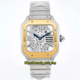 Eternity Relógios V3 Versão de atualização RRF 0015 Horloge Skeleton LM 0012 Swiss Ronda 4S20 Quartz Mens Watch Two Tone Gold Quick Disas308C