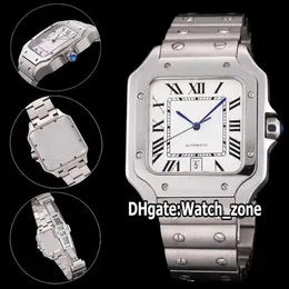 Luxo novo 100xl wssa0018 relógio automático masculino mostrador branco pulseira de aço inoxidável relógios esportivos 40mm data watchzone 4 color196t