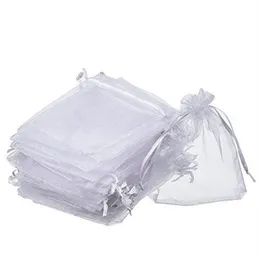 100 PCS Lot White Orgricza Favor Bags Wedding Jewelry Packages Pouches Nice Gift Facs Factory231J