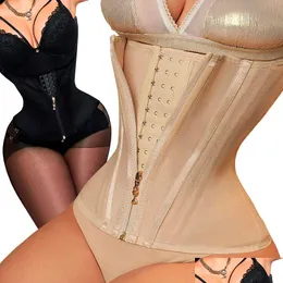 Waist Tummy Shaper Corset Binders Trainer Latex Shapewear Hourglass Girdle Slimming Body Carving Belly Reducing Women Underbust Sheath Dh2Ep