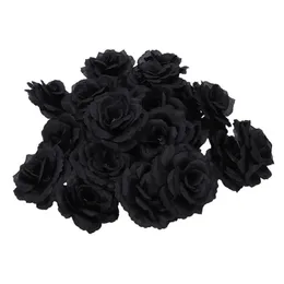 Decorative Flowers & Wreaths Pcs Black Rose Artificial Silk Flower Party Wedding House Office Garden Decor Diy Decorative Flowers Wrea Dhitx