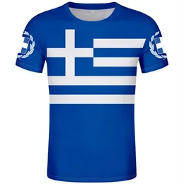 ギリシャの男性TシャツDIYカスタムメイド名番号GRC TSHIRT NATION FLAG GRカントリーギリシャロゴスプリントPOワード衣類304f