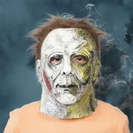 Maskottchen Kostüme Maskottchen Kostüme Halloween Mike Myers Mask Horror Film Realistische Kopfbedeckung Latex Maske Masquerade Party Parod Horror Requisiten Kopfbedeckung