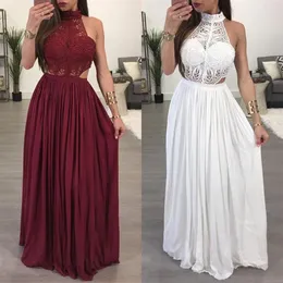 Abito lungo da festa per damigelle d'onore abito da sera lungo estivo da donna abito da spiaggia maxi da donna vestito estivo vino bianco rosso vestiti231m