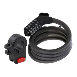 قفل دراجة قفل كابل سلك الدراجة 5 رقم MTB ROAD ROAD BIKE ANTI-SAFERAME SANIDY LOCKS مع قوس M365/PRO2/NINBOT ES2/F30 231005