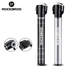 مضخات الدراجة Rockbros Mini Bicycle Pumps Portable MTB Cycling Bike Sloftlator Aluminium Pump Presta Schrader 100psi 230927