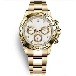 Christmasgift Mens Like Women Gold Full function Luxury Watch Stainless steel Automatic men Relogies for Gift Relojes Orologio Bag2882