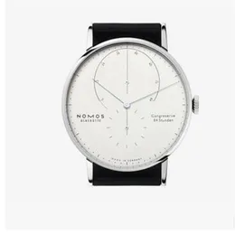 ノモス新しいモデルブランドGlashutte Gangreserve 84 Stunden Automatic Wlistwatch Men's Fashion Watchホワイトダイヤルブラックレザートップ309Q