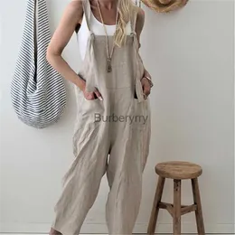 Kobiety Jumpsuits Rompers Woman Dungarees Harem Paski Paski luźne kombinezon w lupgy spodni kombinezonki śliniaki bodysibu