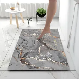 Bath Mats Bathroom Rugs Soft Diatomaceous Earth Floor Pad Mat Super Absorbent Toilet Carpet Door Foot Mats Bath Non-slip Rubber Shower Rug 230926