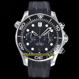 Eternity Stopwatch Uhren OMF Neueste 9900 Chronograph Automatisch schwarzes Zifferblende 44 mm Herren Watch Diver 300m 210 32 44 51 219s