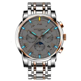 Gentleman Automatisk självvind handledsklocka äkta karneval armbandsur själv-luminös nattljus 8799g herr tritium watch292x