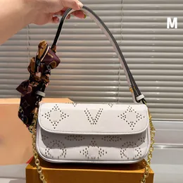 Lvity Flap Designer Underarm High quality Bag Mini Women Beads Decoration Calfskin Leather Flower Pattern Removable Gold Chain and Strap